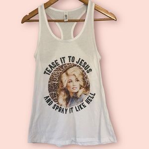 dolly parton shirt white size small